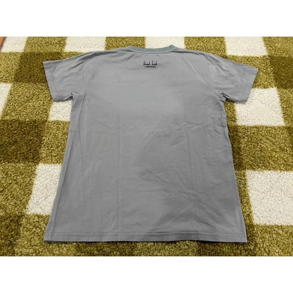 Norse Projects x Daniel Frost Coffee Graphic T-Shirt Mens Medium Grey Purple - Picture 7 of 7